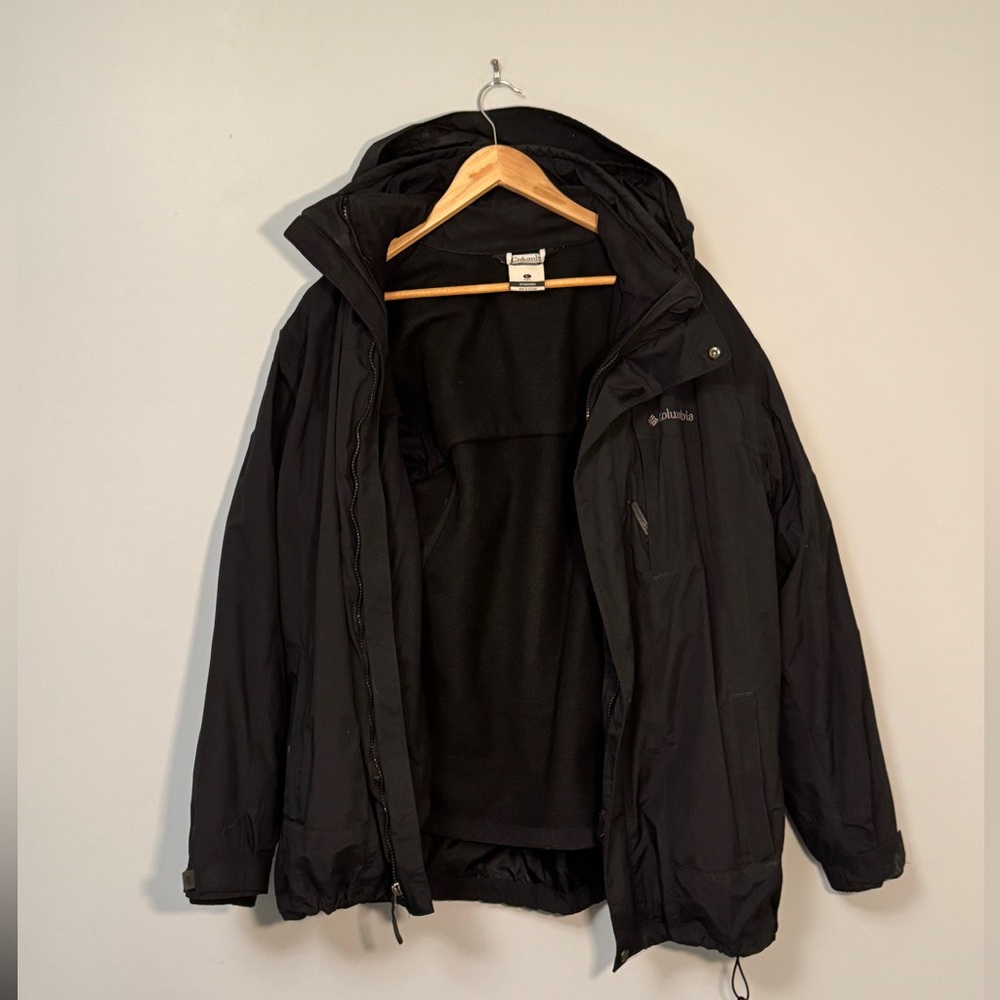 Columbia fleece lined powder jacket, large.